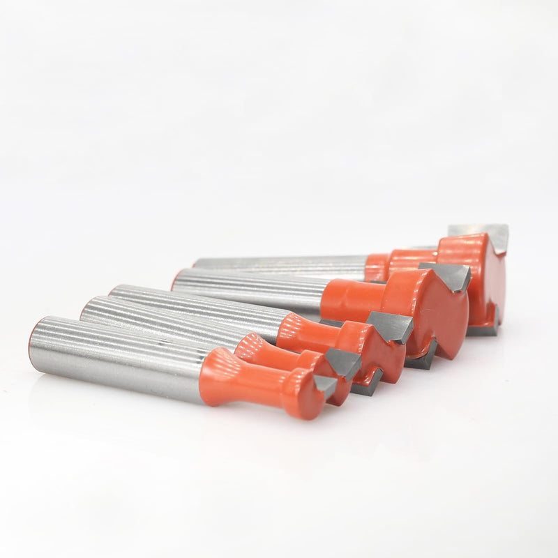 [Australia - AusPower] - AKYLIN 5-Piece T-slot cutter 8 mm shank, T-track slotted wood cutter, T-slot cutter set, cutter for router, woodworking 