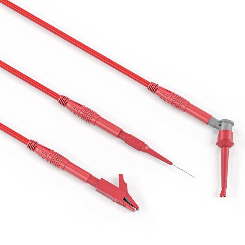 [Australia - AusPower] - Goupchn Multimeter Test Leads Kit 14PCS Straight to Angle Banana Plug Test Leads with Test Hook Clips Alligator Clips Wire Piercing Probes for Electrical Testing Banana Test Leads Kit 