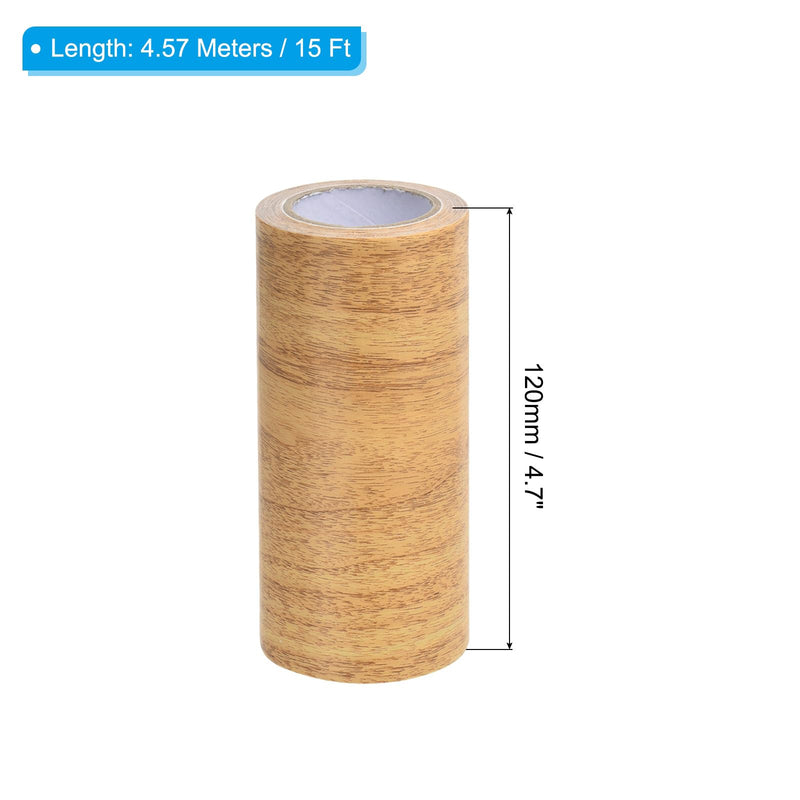 PATIKIL Wood Grain Repair Tape 4.7" X15', Self Adhesive Realistic Textured Repair Tape Patch for Floor Door Table Cabinets Desk, Natural Oak