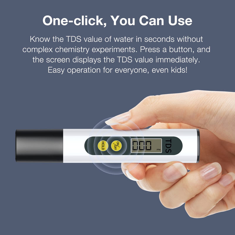 [Australia - AusPower] - Tds Meter Digital Water Tester - Affordable & Reliable Water Testing Kits for Drinking Water - 0-9990ppm - 1s Get Accurate Reasult for Home, Well, Tap Water Quality Test and More! 