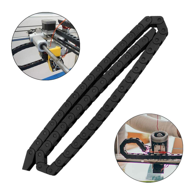 [Australia - AusPower] - 10X10mm 1M Black Plastic Flexible Drag Chain Plastic Towline Drag Chain Cable Carrier for 3D Printer 