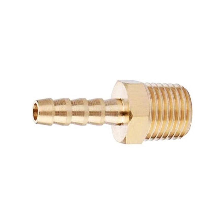 [Australia - AusPower] - U.S. Solid Brass Hose Fitting, Adapter, 1/4" Barb x 1/8" NPT Male Pipe Fitting 1/4" Barb x 1/8" NPT Male, 1 pcs 