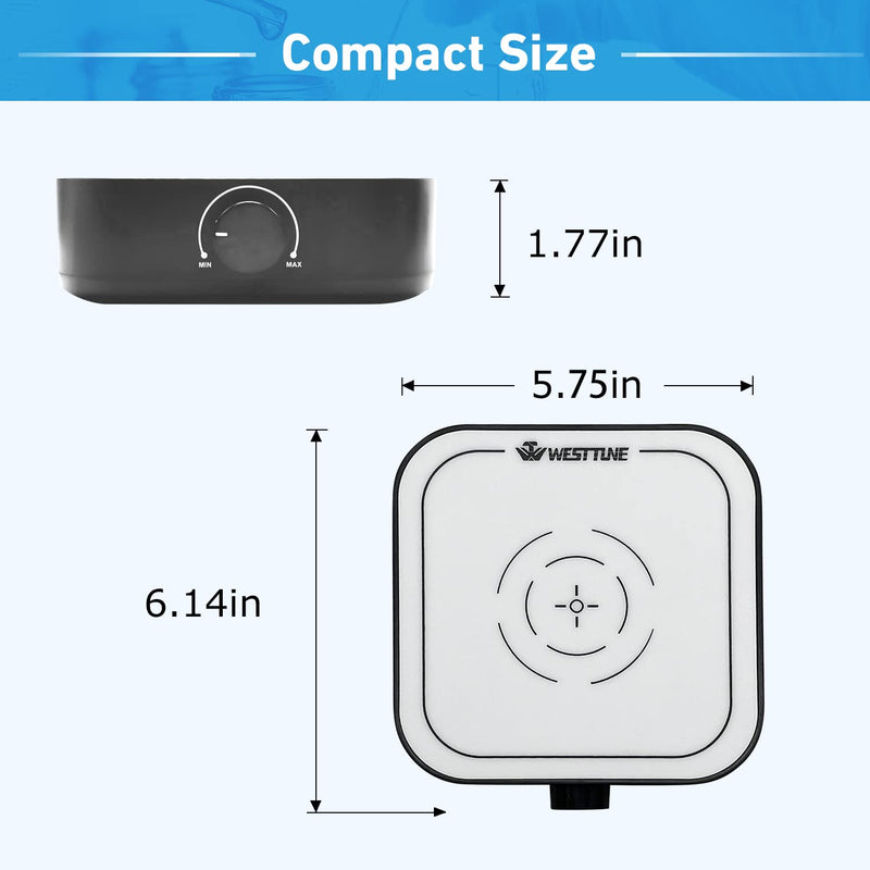 [Australia - AusPower] - 3000rpm Magnetic Stirrer Mixer with Stir Bar, Brushless DC Motor Max 3000ml Magnetic Stir Plate Mixer Black-White?No Hot) White-Black 