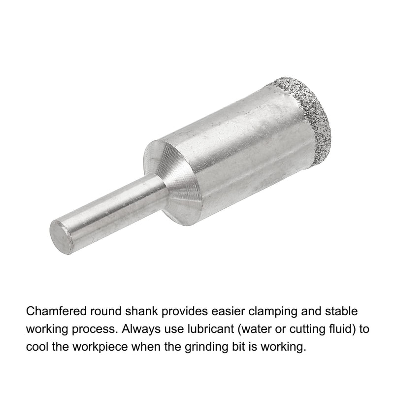 [Australia - AusPower] - uxcell Diamond Grinding Mounted Point, 15mm 100 Coarse Grits Spherical Concave Head Bead Fine Grinding Bit for Jade Amber Stone Beeswax Glass 