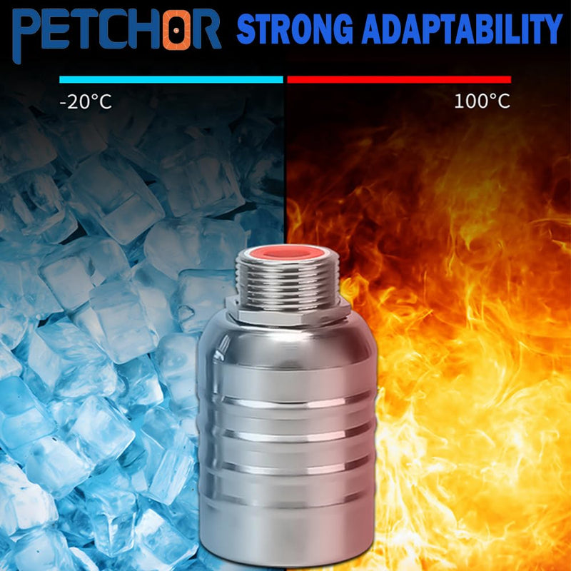 [Australia - AusPower] - 304 Stainless Steel Fully Automatic Water Level Control Float Valve, Auto Float Water Shut off Valve, 1" Auto Float Valve for Pool, Water Tank, Livestock Troughs, Fish Pond, 2PCS 