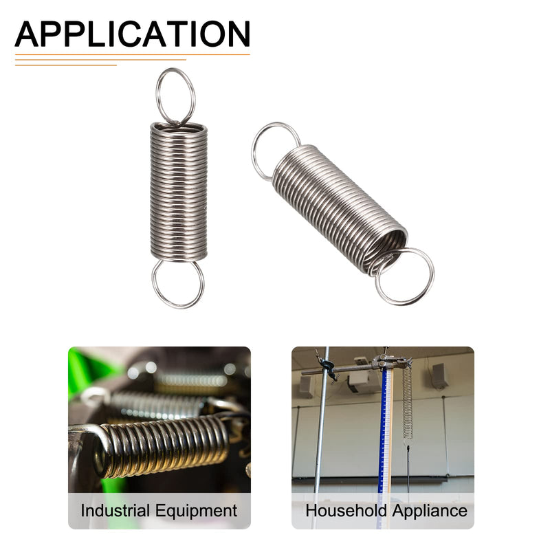 [Australia - AusPower] - 0.5x6x25mm(WxODxL) Extension Spring - 20Pack - Good for Home Repair Machinery - Metal Extended Compressed Spring - Silver 0.5x6x25mm 