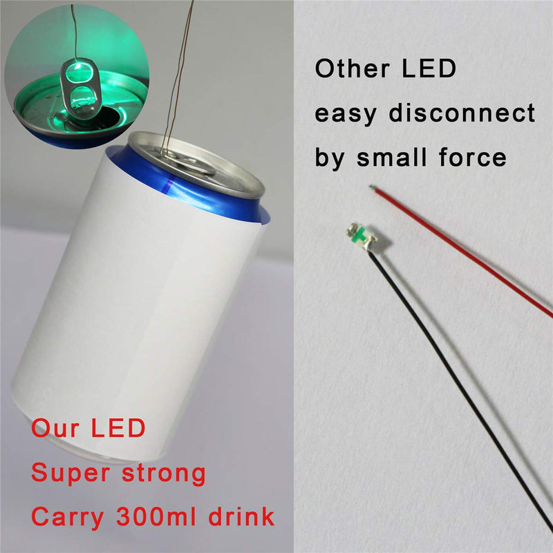 [Australia - AusPower] - 25pcs Pre-soldered Micro Litz Wired Leads Warm White SMD Led 0603 + Muti-Resistor New (2)Warm White 25 Count (Pack of 1) 