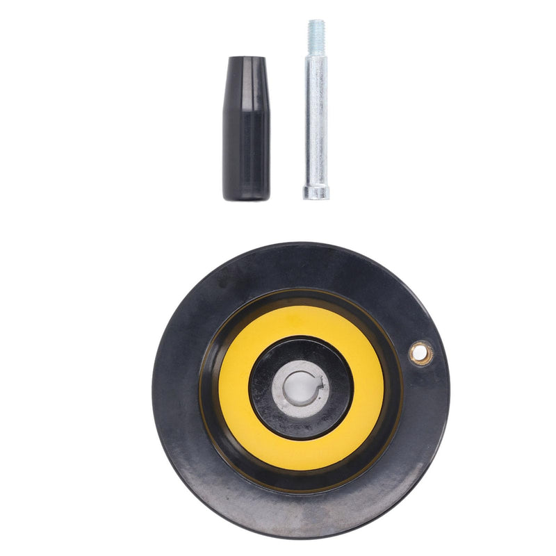 [Australia - AusPower] - Walfront Lathe Milling Handwheel Round Handwheel with Revolving Handle Hand Wheel Table Saw Handwheel 14mm Center Hole 125mm Outer Diameter 