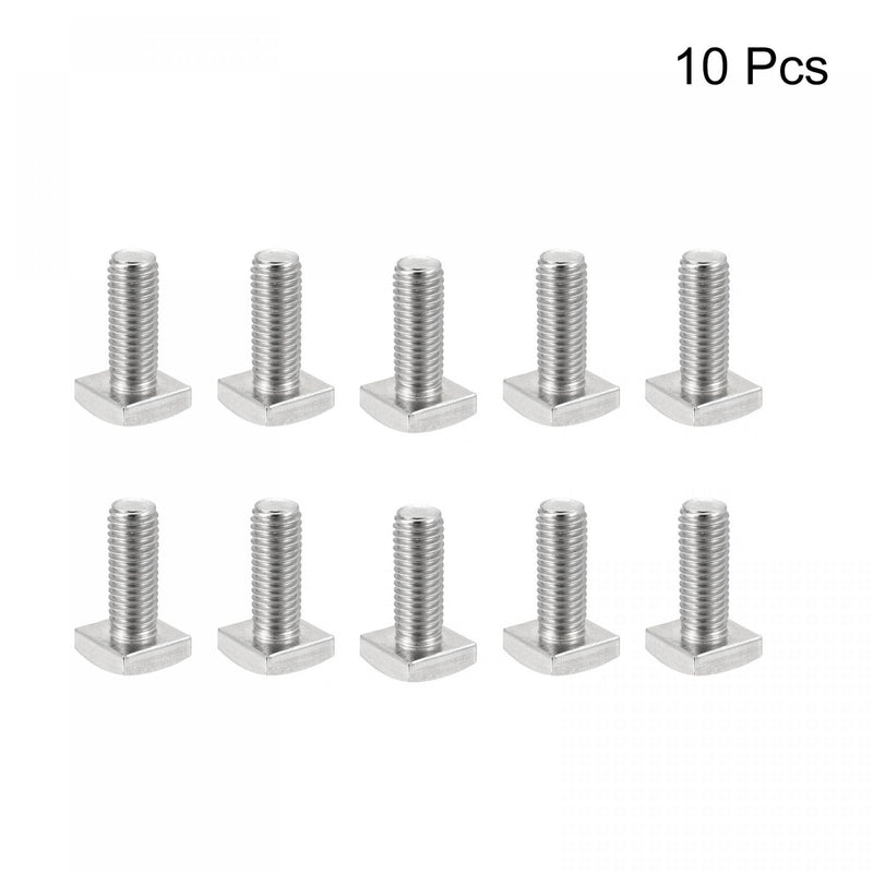 [Australia - AusPower] - uxcell Square Head Bolt, 10pcs M6x16mm Fully Thread 304 Stainless Steel Grade C Square Machine Screws 