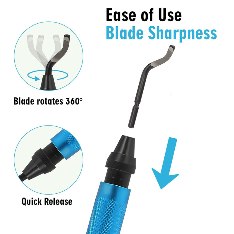 [Australia - AusPower] - Deburring Tool for 3D Printer,18pcs,10pc Multiuse Blades Removing Burr,6Pcs Needle File,Micro Wire Cutter for 3D Print, Plastic Models 18 