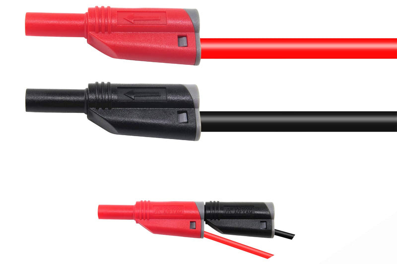 [Australia - AusPower] - & Analysis Instruments Digital Multimeters & Oscilloscopes - BNC Q9 to Dual 4mm Stackable Shrouded Banana Plug with Test Leads Probe Cable 100CM 