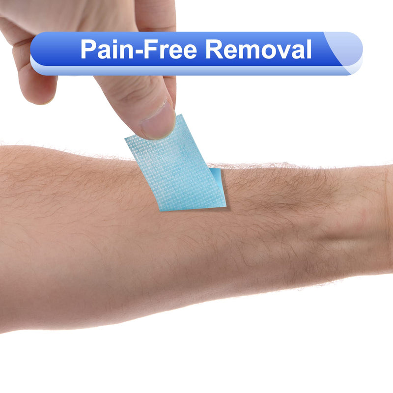 [Australia - AusPower] - 4 Rolls Silicone Sensitive Skin Tape 1"x 4 Yard, Repositionable Medical Tape for Waterproof, Easy to Remove, Blue Lash Tape Non-Woven Silicone Roll Tape for Wound Care Blue 1"x 4 Yd (4 Rolls) 