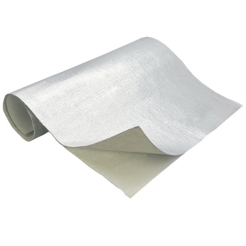 [Australia - AusPower] - Adhesive Backed Aluminized exhaust heat shield tape for wall behind grill 2000 Degrees High Temp Protection Material Thermal Barrier Blanket Mat (12'' X 12'') 12'' X 12'' 