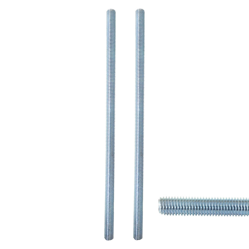 Fully Threaded Rod, Zinc Plated Finishing, 1/4" -20 Thread Size, 12" Length, Right Hand Threads