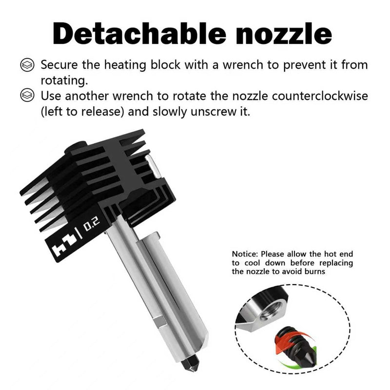 [Australia - AusPower] - HzdaDeve 4 Pack 0.2MM 0.4MM 0.6MM A1 Mini/A1 Hotend Print Head Hot End Kit Extruder Upgrade High-Temperature Hardened Steel Nozzle Silicone Cover Replacement with for Bambu Lab 3D Printer Accessories 4PK 