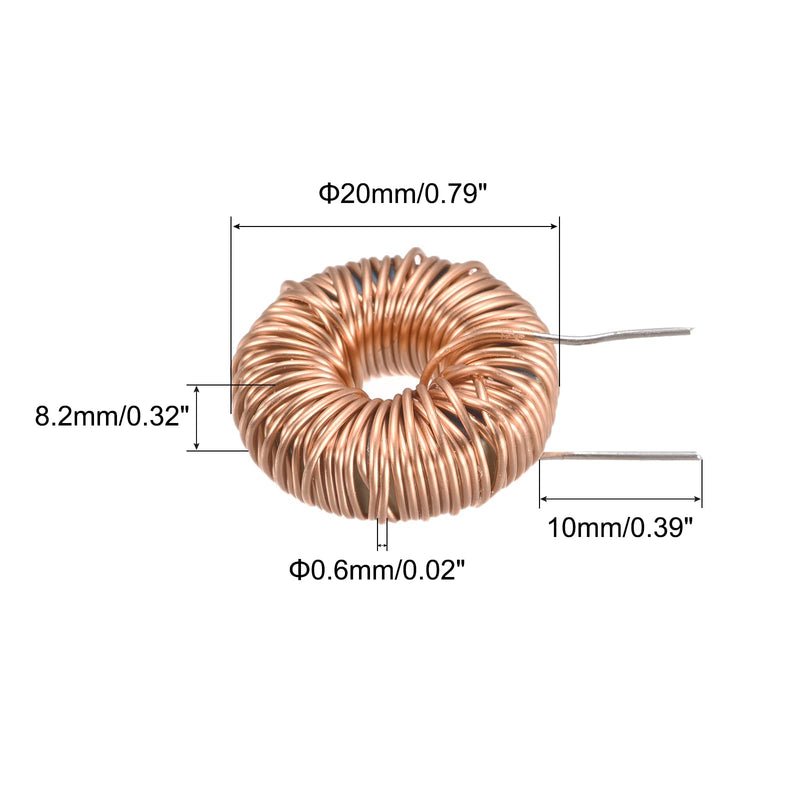 MECCANIXITY Toroid Inductance Copper Coil Magnetic Inductor 330uH 5A for DIY Circuit Board Pack of 5