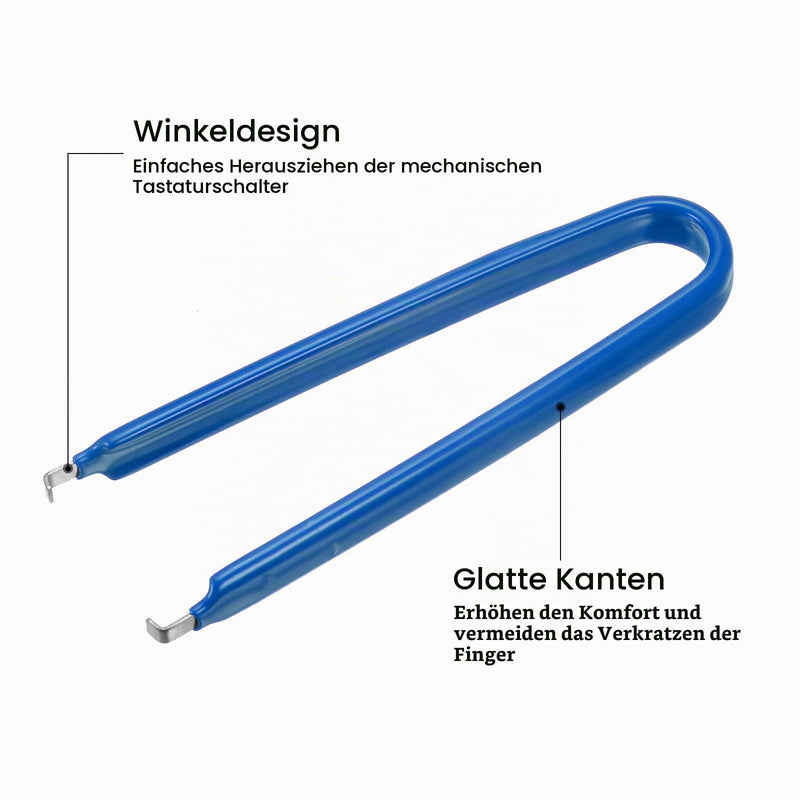 QUARKZMAN IC Chip Extractor 100mm Blue for Component Motherboard (Pack of 2) | Stainless Steel with U Shape IC Chip Switch Puller