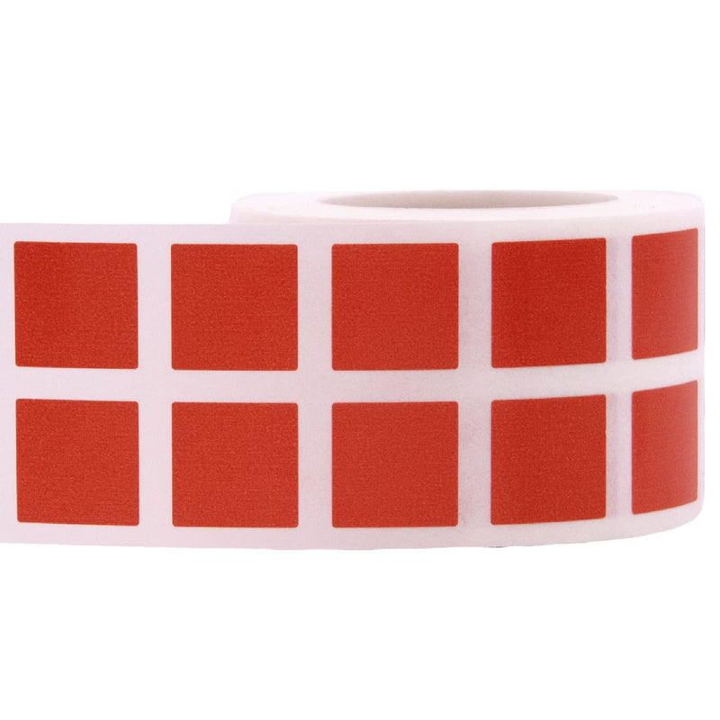 Red 1/2" Inch Square Adhesive Labels 1,000 Color Coding Dot Stickers for Efficient Inventory Management, Crafting Projects, and Organizational Tasks in Offices, Schools, and Homes Red