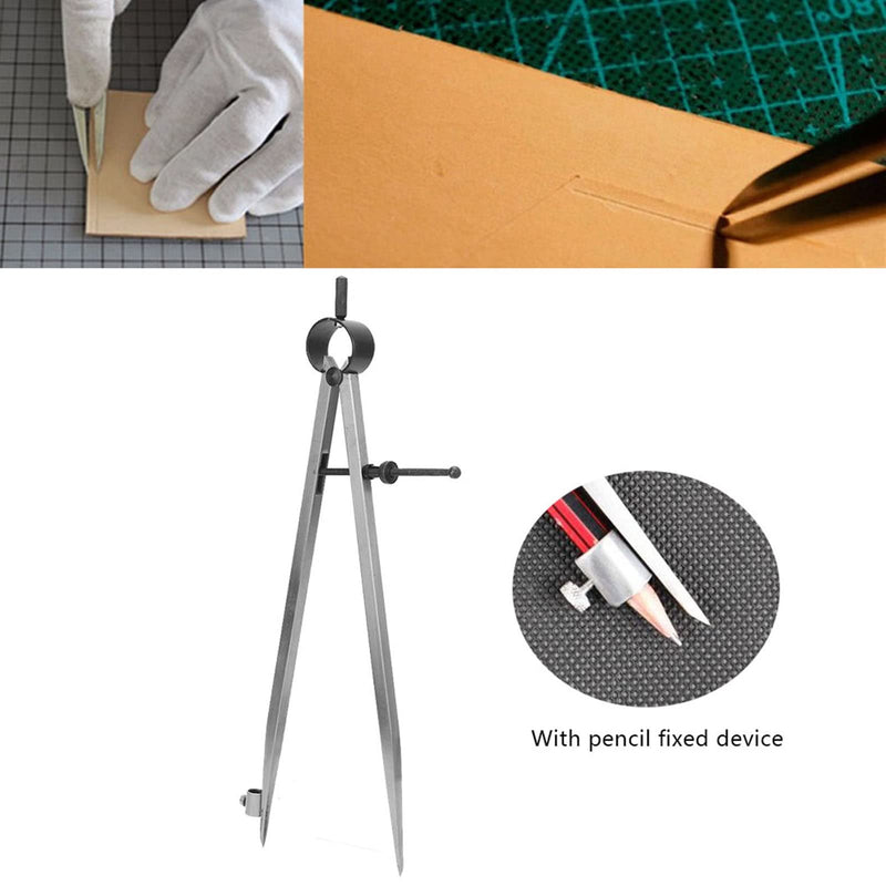 [Australia - AusPower] - Wing Divider, Adjustable&Lockable Precision Spring Divider Caliper with Pen Holder Craft Rotating Tool(300mm) 