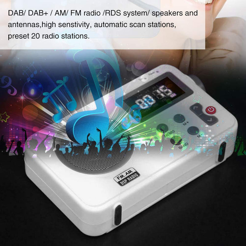 [Australia - AusPower] - Radio - Shower Radio Speaker, AM/FM Radio with LCD Display, Portable Stereo Radio with Earphone Port for Home, Beach, Hot Tub, Bathroom 