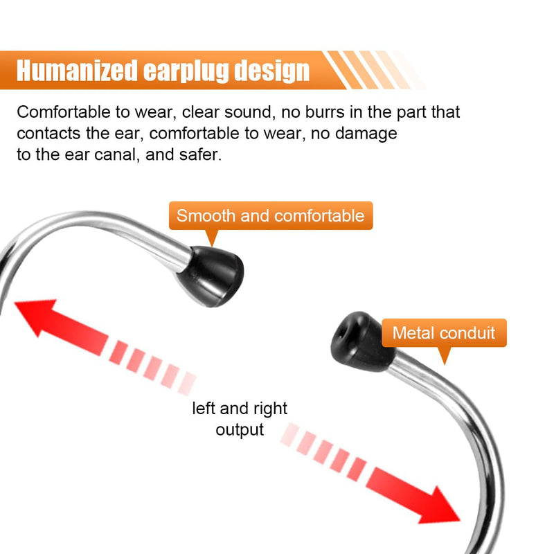 [Australia - AusPower] - Automotive Mechanic Stethoscope Kit, Engine Stethoscope Set, 2PCS, Silver, Vinyl+ABS Plastic+Metal, Automotive Diagnostics 
