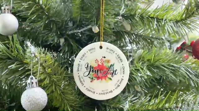 Christian Christmas Ornaments Family, Christian Decorations for Home, Spiritual, Religious Decor Bible Verse Faith Flower Rose Ornament Christmas God Jesus Gifts Orn-98-christian