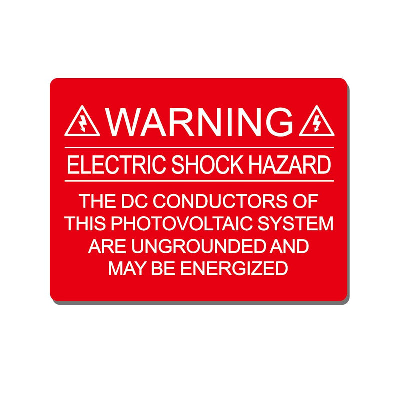 10 Pack Premium Screen Printed Outdoor Rated Solar Warning Label