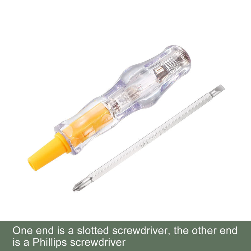 [Australia - AusPower] - YOKIVE 2 Pcs Voltage Circuit Tester, 3mm Slotted Screwdriver, Great for Office, Art, Home, Daily Use (AC 100-500V) 
