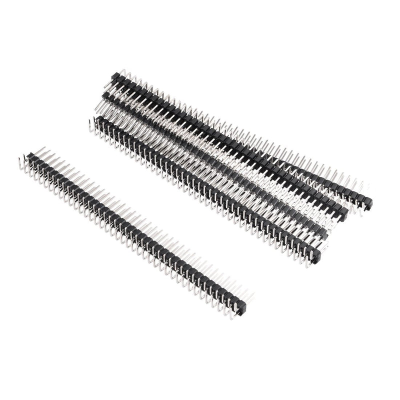 [Australia - AusPower] - uxcell 5Pcs 2.54mm Pitch 2x40-Pins Double Row Right Angle Connector Pin Header Strip for Prototype Shield 