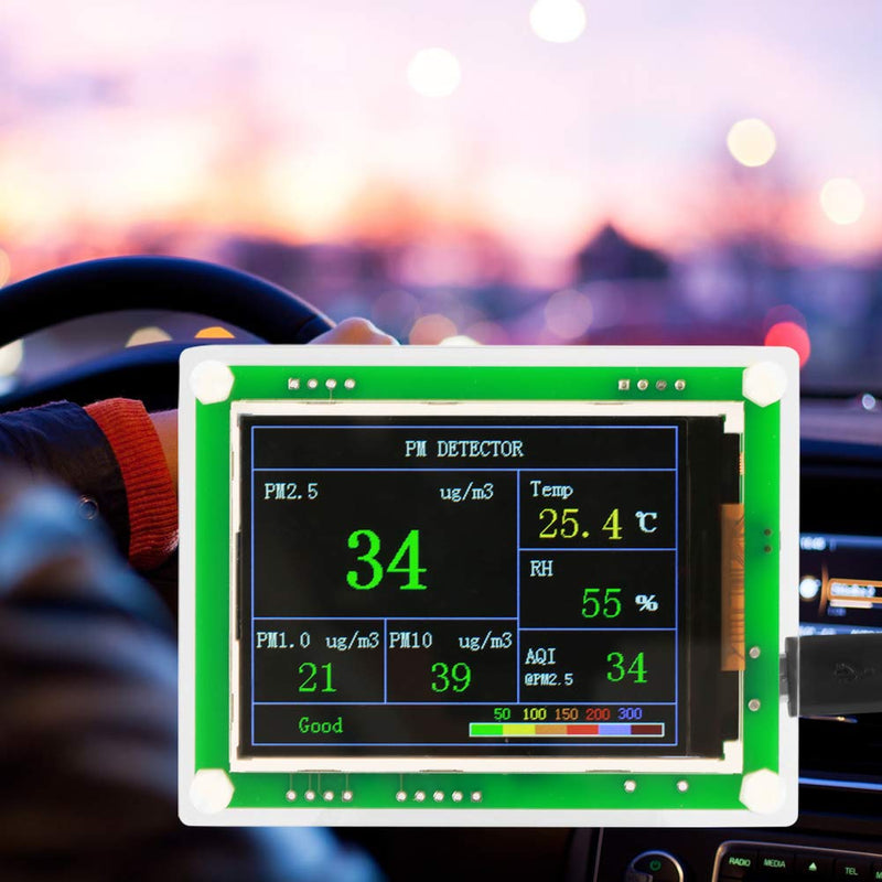 Air Quality Monitor, Air Quality Meter, Air Quality Sensor, Air Quality Detector 2.8'' Multifunctional Digital Car PM2.5 Air Quality Detector Monitor AQI Home Air Monitor Suitable for Home Office Car