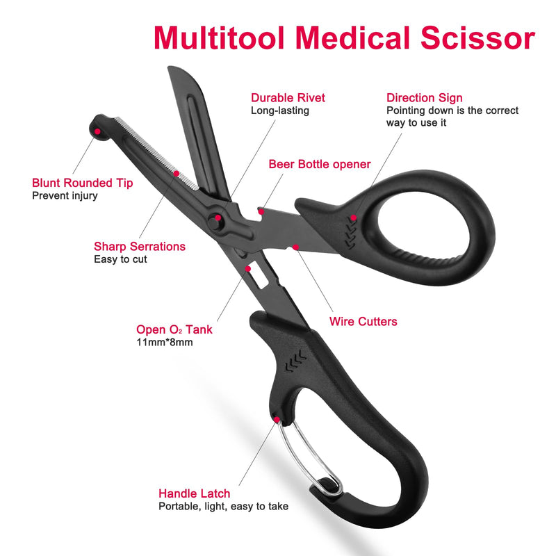 [Australia - AusPower] - Stethoscope Carrying Case Purple and 2 Pack Medical Scissors Trauma Shears for Nurses, Doctors, Nursing Students, EMT and EMS 