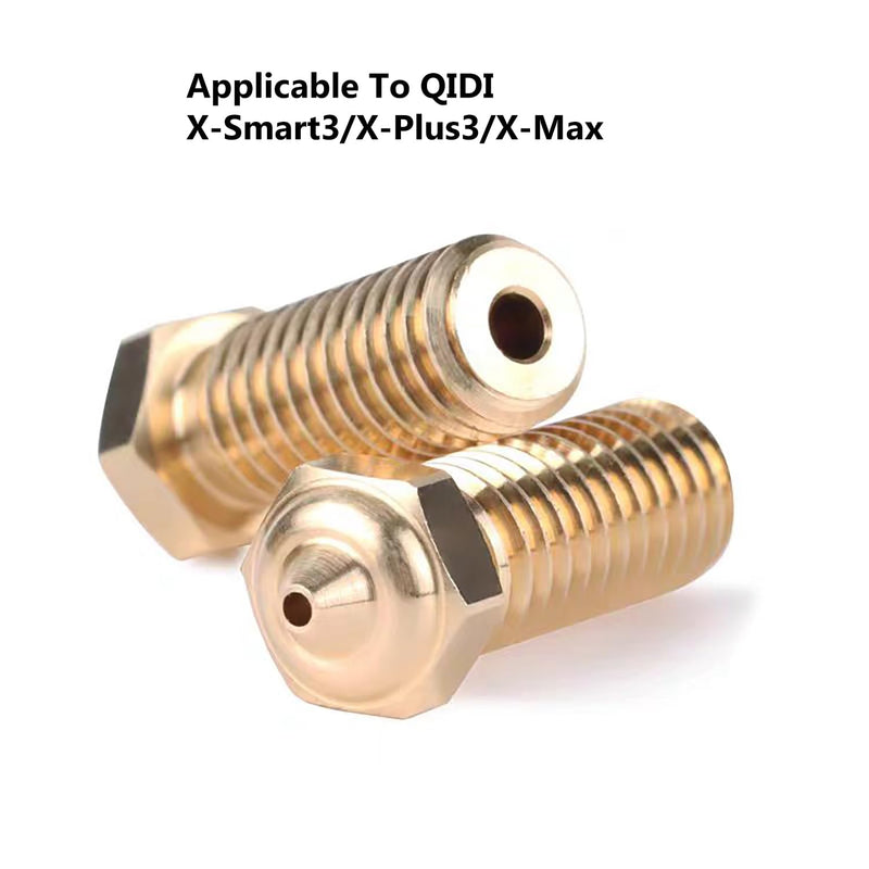 [Australia - AusPower] - 6PCS 3D Printer Extruder Nozzles Kit for QIDI X-Smart 3/X-Plus 3/X-Max 3, Packed High Temperature and Wear Resistance 1PC 0.4mm Hardened Steel Nozzle, 1PC 0.2mm/0.4mm/0.6mm/0.8mm/1.0mm Brass Nozzle 6PCS Nozzles for QIDI X-Smart3/X-Plus3/X-Max3 