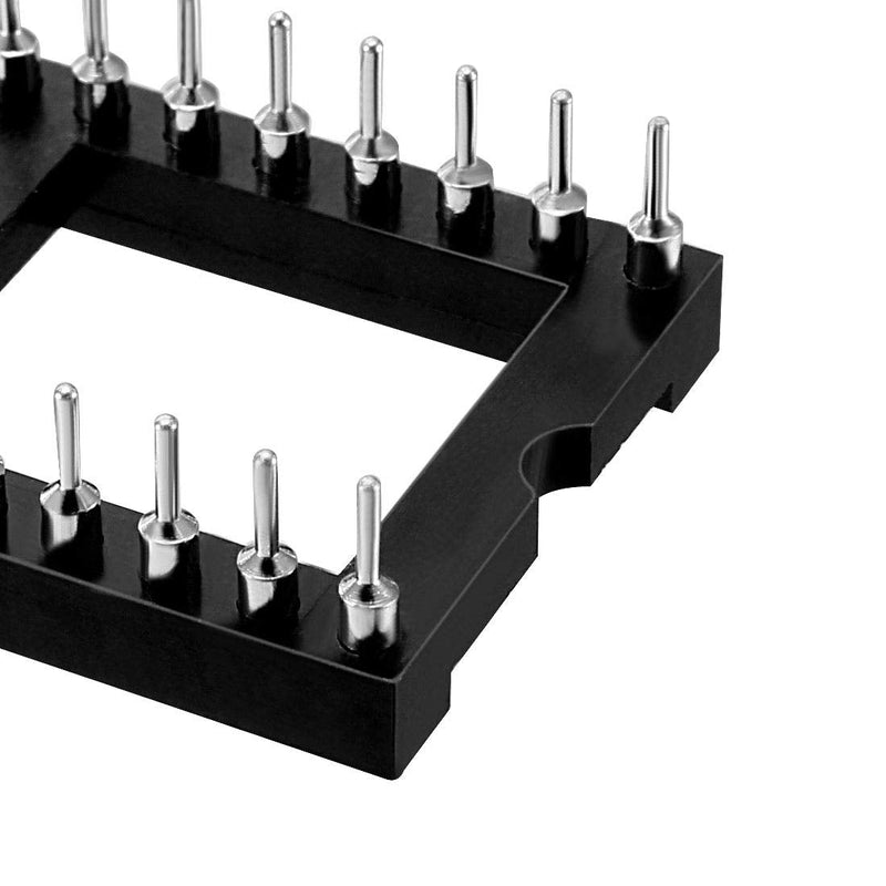 [Australia - AusPower] - uxcell 6pcs DIP IC Chip Socket Adaptor 2.54mm Pitch 15.24mm Row Pitch2 Row 28 Round Pins Soldering 