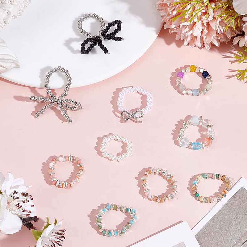 [Australia - AusPower] - WEBEEDY 10 Styles Bow Stethoscope Charms Personalized, Decorative Elegant Bowknot Bead Charm Accessories for Doctor Nurse Medical Workers Nursing Students Cute Stethoscope Jewelry Graduation Gift 