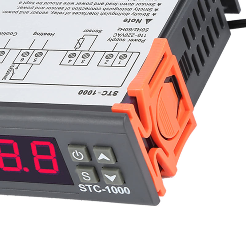 [Australia - AusPower] - Digital Thermostat, Digital Temperature Controller Temp Sensor Electric Thermostat Control 110-220V for Aquarium, Terrarium, Zoo, Chicken Incubator 