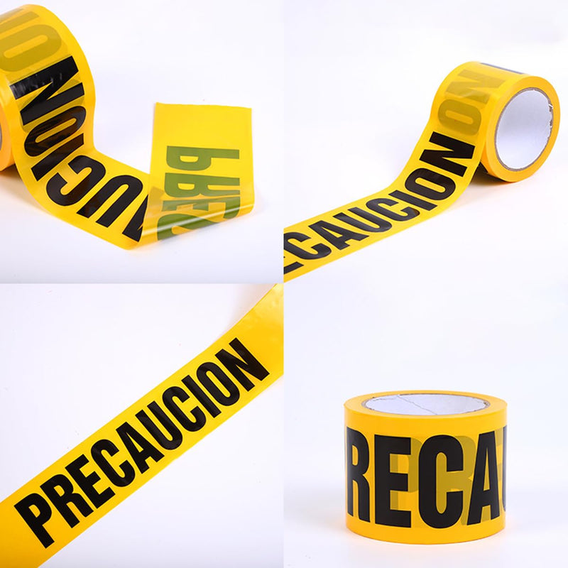 Caution Tape, Barrier Tape, 2.9" Wide x 328 Feet Construction Warning Safety Tape, for Danger,Hazard Areas,Crime Scene, Halloween Party Decorations,etc