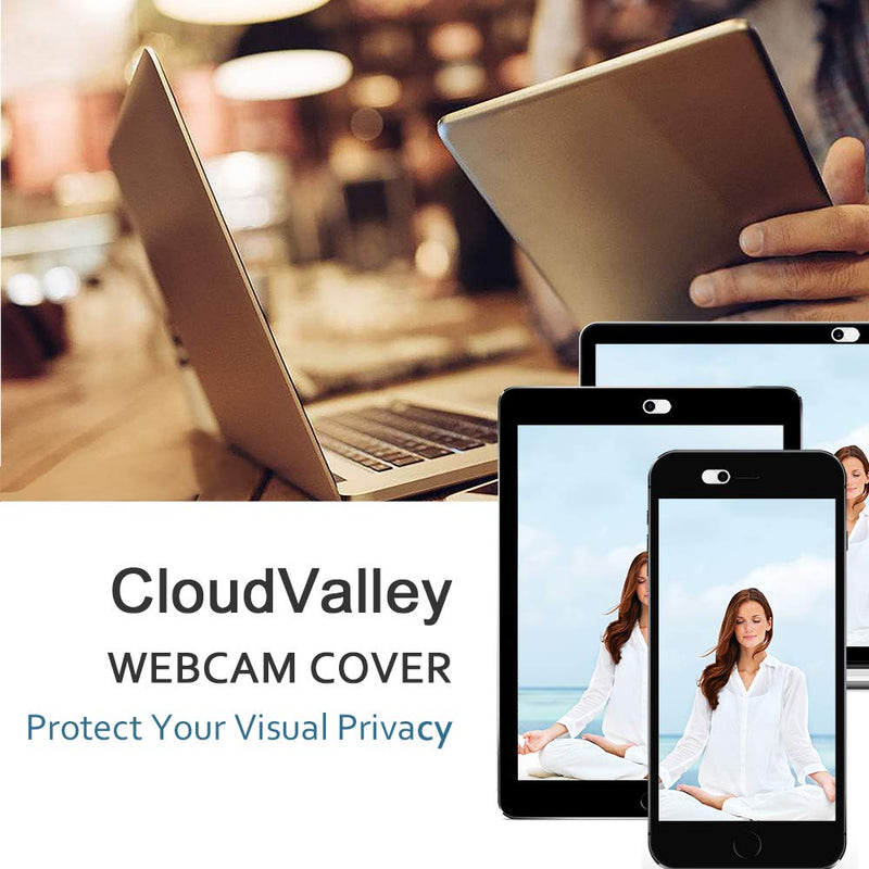 [Australia - AusPower] - Webcam Cover Slide, 0.023 Inch White, Web Camera Cover for MacBook Pro, MacBook air, Laptop, iMac, Desktop, PC, iPad, iPhone 8/7/6 Plus, Privacy Protection, Ultra-Thin[2 Packs] White-2 Pcs 
