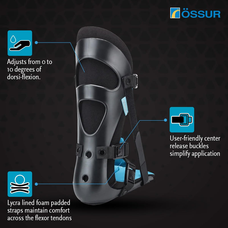 [Australia - AusPower] - Össur Night Splint Posterior - Plantar Fasciitis & Heel Pain Relief - Adjustable Support for Men & Women - Orthopedic Sleep Aid for Foot Arch Pain, Achilles Tendonitis, and Recovery - Small Small (Pack of 1) 