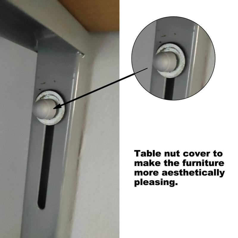 [Australia - AusPower] - Plastic Nut and Bolt Protection Dome Cover, White Hex Nut Protective Caps Cover, No Thread, M12 x 18mm, 100 PCS 