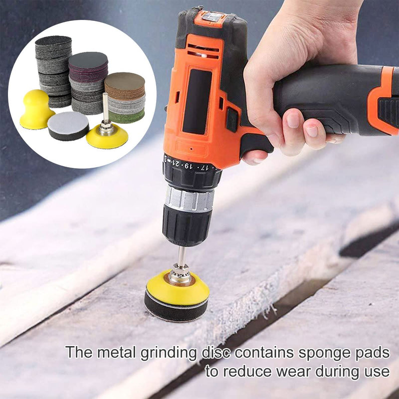 [Australia - AusPower] - 184 x Sanding Discs 50 mm Velcro Wet Dry Sanding Pads, Round Sandpaper (Grit 60-10000 Grit), Random Orbital Sander, Sanding Sheets for Metal, Wood, Glass, Car Polishing 