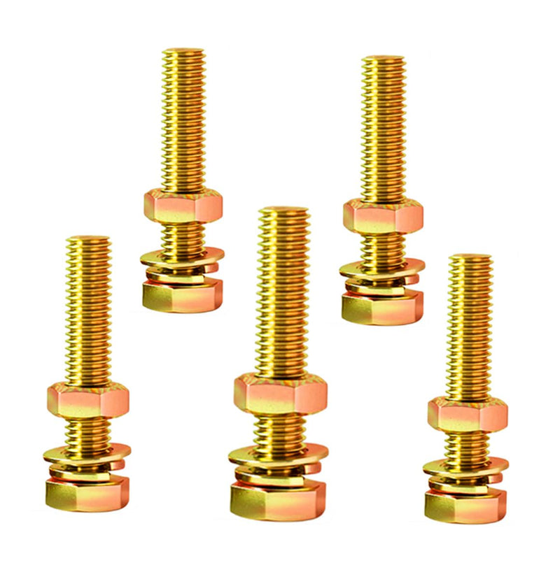 [Australia - AusPower] - M6-1x16(10Sets) Hex Bolts and Nuts kit 8.8 Heavy Duty Hex Head Metric Nuts and Bolts，Bolt Assortment kit，hex Bolt nut，identibolt，Bolts and Nuts kit，Nuts and Bolts Assortment kit 40 M6-1x16(10Sets) 