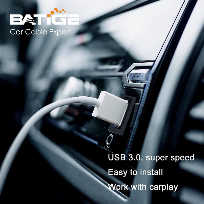 5 Pack Square Single Port USB 3.0 Car Mount Flush Cable USB 3.0 Panel Flush Mount Extension Cable Waterproof for Car Truck Boat Motorcycle Dashboard 3ft 5