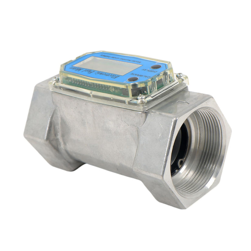 [Australia - AusPower] - findmall 2 Inch Electronic Turbine Flowmeter, 15.8-132 Gpm Blue Fit for Diesel, Gasoline, Kerosene, Methanol, Water 