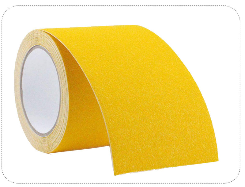 (3.93 In x 16.4 Ft) Grip Tape-Yellow Anti Slip Safety Grit Non Slip Tape Highest Traction for Stairs Outdoor/Indoor, Waterproof Stairs Non Skid Treads,Anti-Slip Tape, Floor tape,stairs Tape