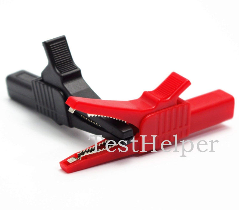 [Australia - AusPower] - 5sets AC262 Testing Probe Insulated Alligator Crocodile Clip Clamps 4mm Banana Plug Socket 5pcs Red and Black 5 