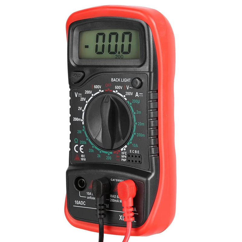 [Australia - AusPower] - XL830L Handheld LCD Digital Multimeter Voltmeter Ammeter Ohmmeter Current Voltage Tester(XL830L Red) XL830L Red 