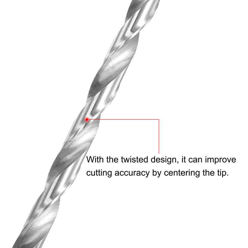 [Australia - AusPower] - sourcing map 2 x HSS twist drills (high-speed steel) extra long twist drill bits 6.2 mm drill diameter 160 mm length 6.2x160mm 