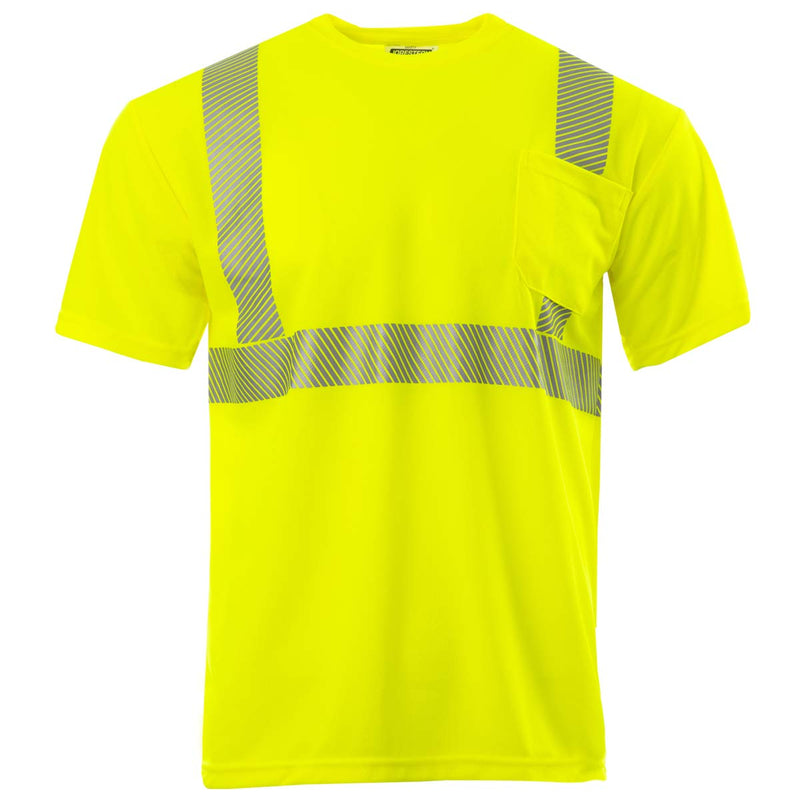 JORESTECH High-Visibility Safety T-Shirt, ANSI/ISEA 107 Type R Class 2 Compliant, Heat Transfer Reflective Tape X-Large Lime
