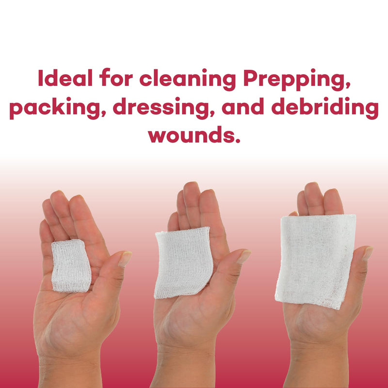 [Australia - AusPower] - Dealmed Sterile Gauze Pads  100 Count, 2 x 2 Disposable and Individually Wrapped Gauze Pads, Wound Care Product for First Aid Kit and Medical Facilities 2x2 Inch (Pack of 100) 