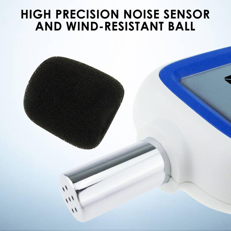 [Australia - AusPower] - Decibel Meter Bluetooth, Digital Sound Level Reader with Data Logging,Smart Noise Decibel Meter 30dB to 130dB Data Hold Alarm with Backlight LCD Display A/C Weighted SPL Meter for Classroom, Factory Bluetooth Decibel Meter 